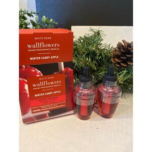Bath & Body Works “Winter Candy Apple” 2 New Wallflower Refill Fragrance Bulbs
